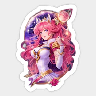 Stargazing in Orion: Captivating AI Anime Character Art Sticker